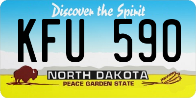 ND license plate KFU590