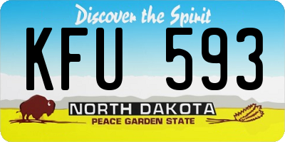 ND license plate KFU593