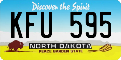 ND license plate KFU595