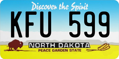 ND license plate KFU599