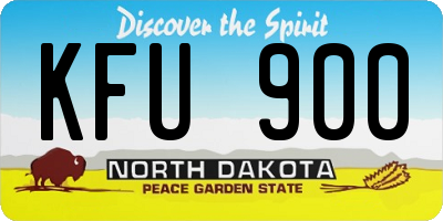 ND license plate KFU900