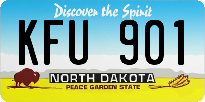 ND license plate KFU901