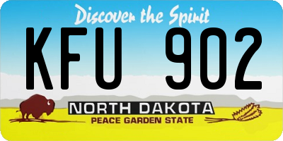 ND license plate KFU902