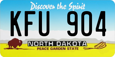 ND license plate KFU904