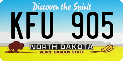 ND license plate KFU905