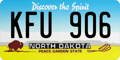 ND license plate KFU906