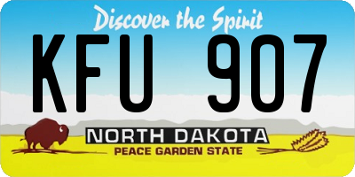 ND license plate KFU907