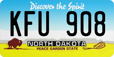 ND license plate KFU908
