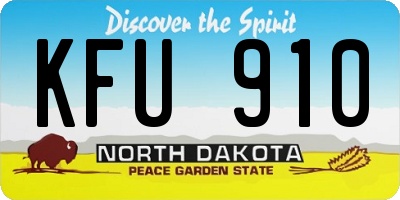 ND license plate KFU910