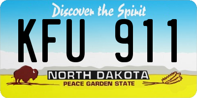 ND license plate KFU911