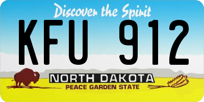 ND license plate KFU912