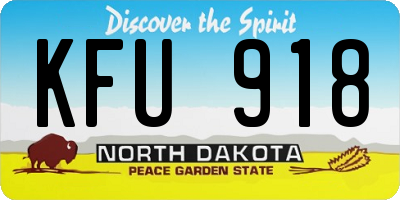 ND license plate KFU918