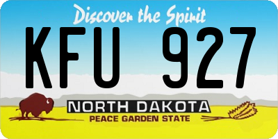 ND license plate KFU927