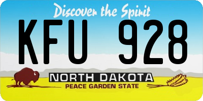 ND license plate KFU928