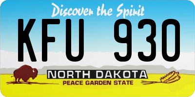 ND license plate KFU930