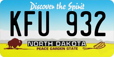ND license plate KFU932