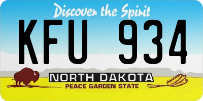ND license plate KFU934