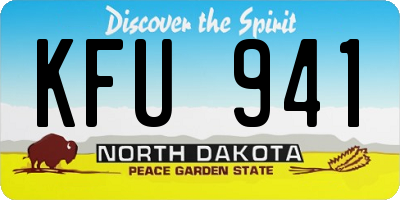 ND license plate KFU941
