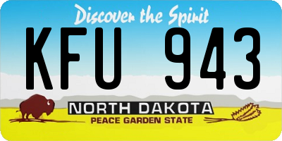 ND license plate KFU943