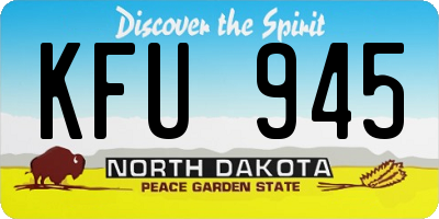 ND license plate KFU945