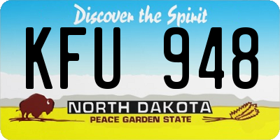 ND license plate KFU948
