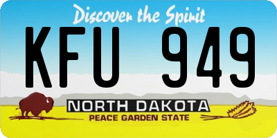 ND license plate KFU949