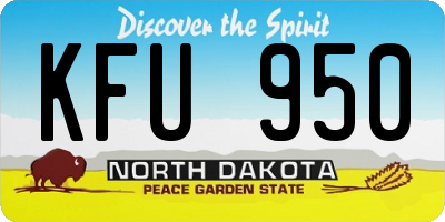 ND license plate KFU950