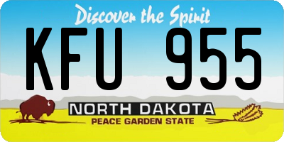 ND license plate KFU955