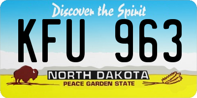 ND license plate KFU963