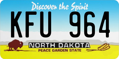ND license plate KFU964