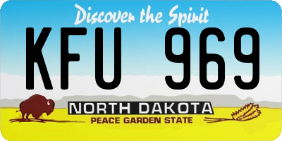 ND license plate KFU969