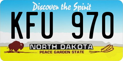 ND license plate KFU970
