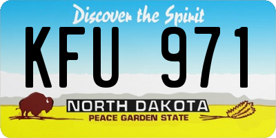 ND license plate KFU971
