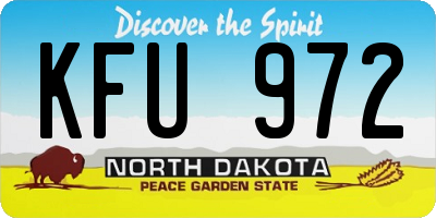 ND license plate KFU972