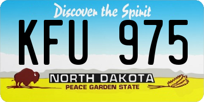 ND license plate KFU975