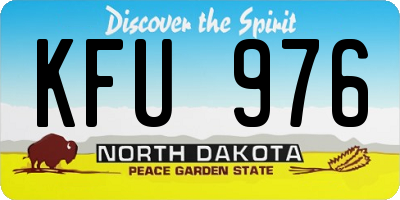 ND license plate KFU976