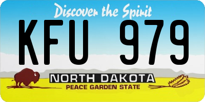 ND license plate KFU979