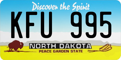 ND license plate KFU995