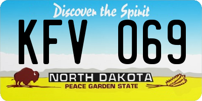 ND license plate KFV069