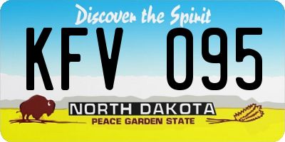 ND license plate KFV095