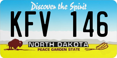 ND license plate KFV146