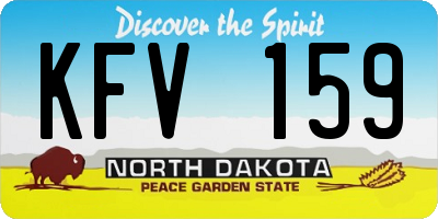 ND license plate KFV159