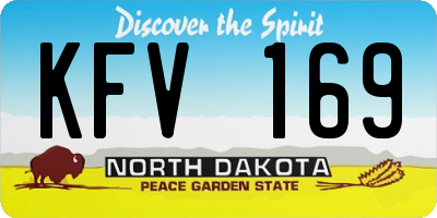 ND license plate KFV169