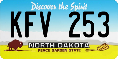 ND license plate KFV253