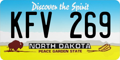 ND license plate KFV269