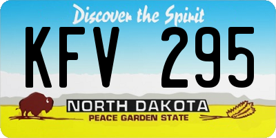 ND license plate KFV295