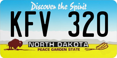 ND license plate KFV320