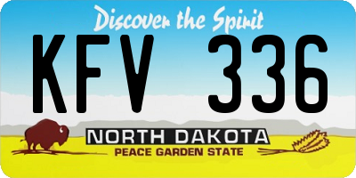 ND license plate KFV336