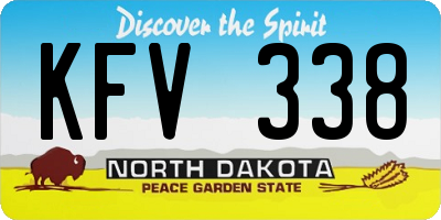 ND license plate KFV338