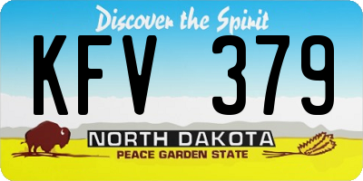 ND license plate KFV379